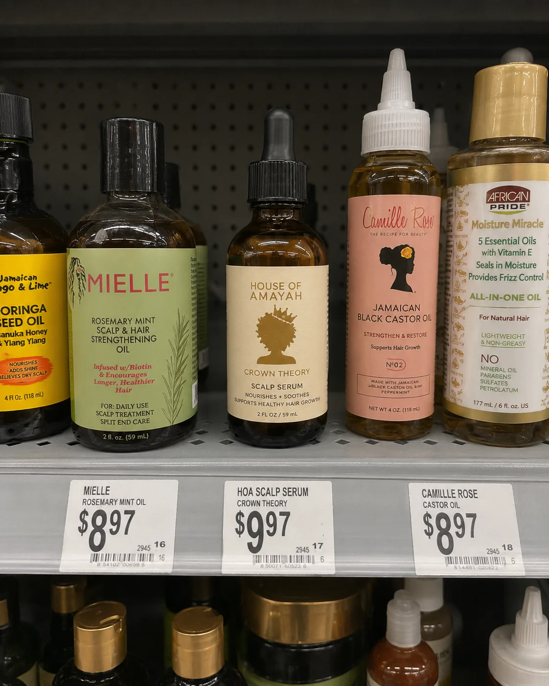 Crown Theory Scalp Serum on a retail shelf