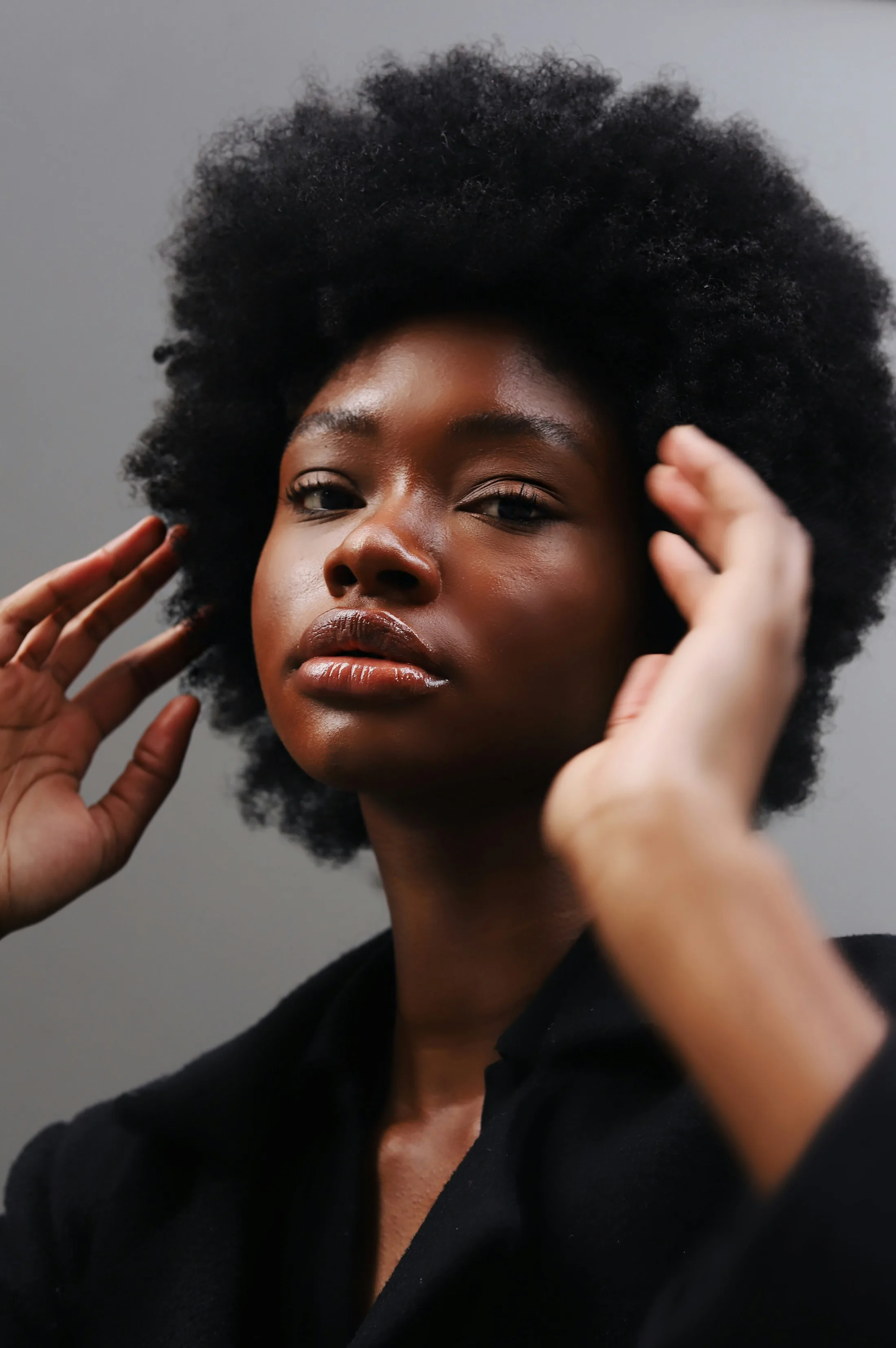 Black woman with natural textured hair